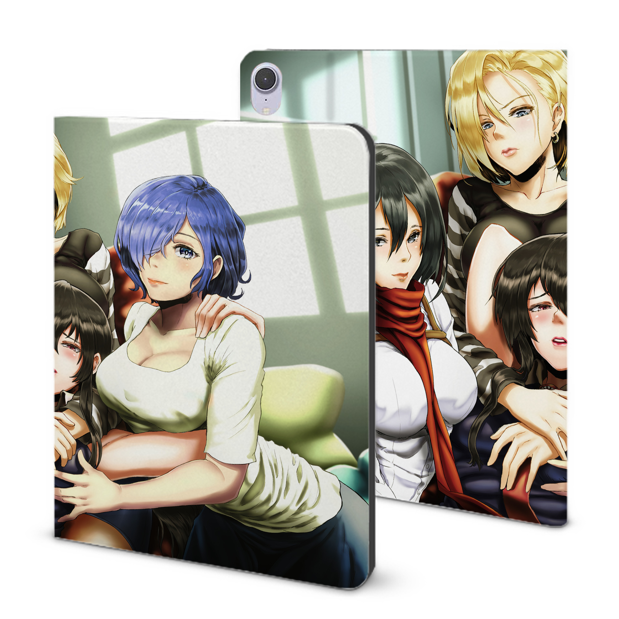 （画像用） 進撃の巨人 Attack on Titan IPad ケース ブック型 PUレザー TPU 耐衝撃 軽量 薄型 ペン収納なし 全面保護 IPad 各モデル対応
